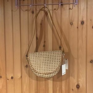 Rattan & Leather Bembien Luna Bag